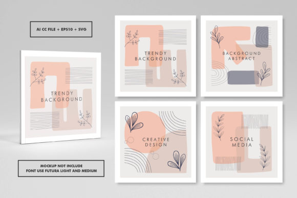 Abstract Trendy Square Cover Design 84 Review