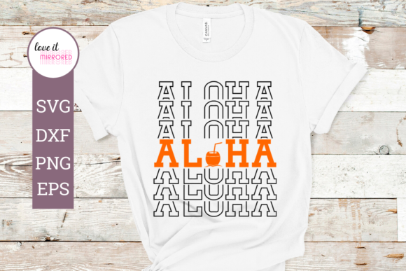 Aloha Mirror Word Cut File for Graphics and Crafts