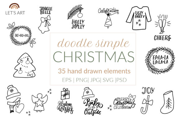 Christmas Doodle Svg for Branding and Seasonal Graphics