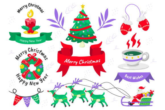 Christmas Elements Vol.12: A Graphic Design Asset for Seasonal Content