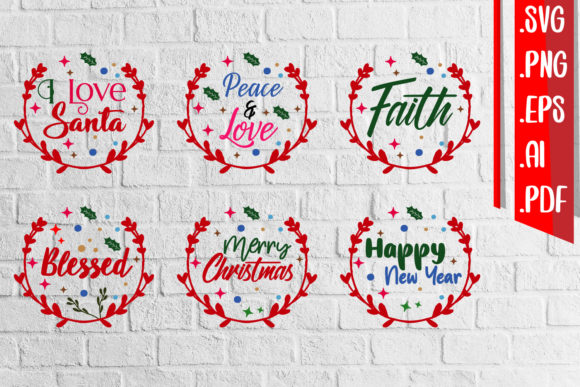 Christmas Text Rounded Svg Eps 3 for Crafts and Graphics