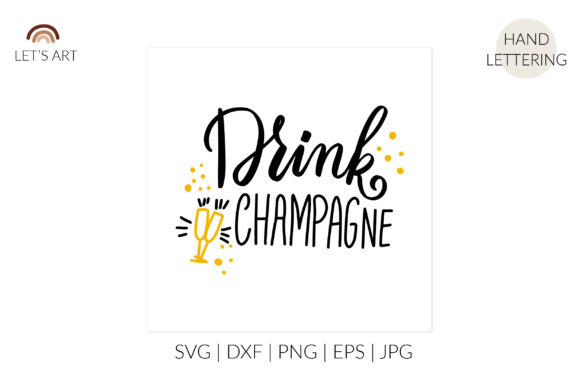 Drink Champagne: A Graphic Asset for Festive Editorial Design