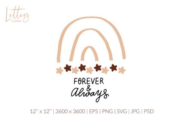 Forever and Always SVG: A Boho Rainbow Graphic for Content Publishing