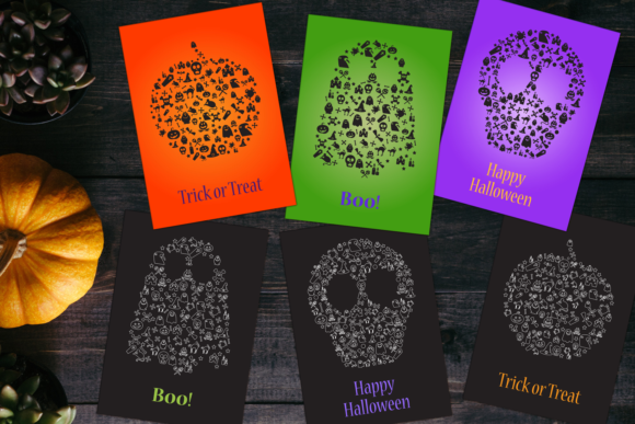 Happy Halloween Silhouettes Set - Graphics for Crafting