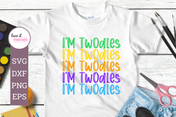 I m Twodles Mirror Word Design for Graphics and Crafts