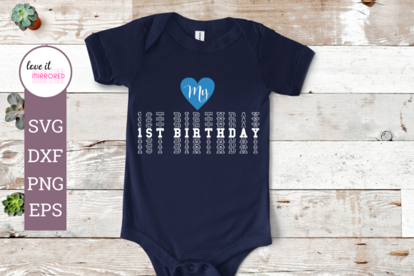 My 1st Birthday for Boys Design: A Playful Graphic Asset for Crafts