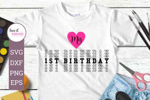 My 1st Birthday for Girls Design: A Playful Graphic Asset for Blogs and Websites