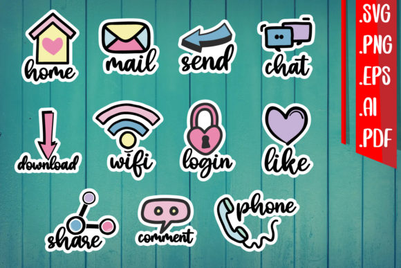 Planner Sticker - Web Element Svg Eps Ai for Graphics and Crafts