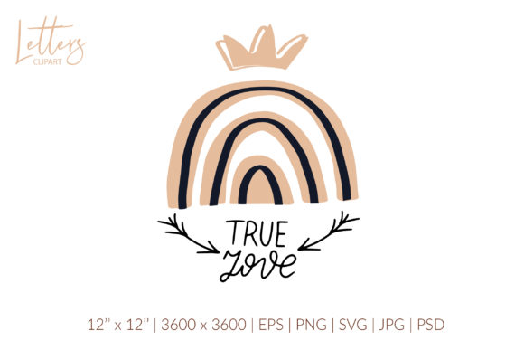 True Love Svg, Scandinavian Svg, Rainbow – A Versatile Graphic Design Asset