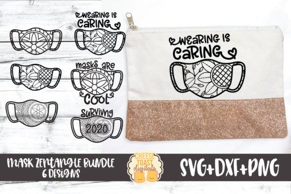 Zentangle Mask Bundle of 4 for Crafts and Graphics